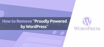 remove proudly powered by wordpress