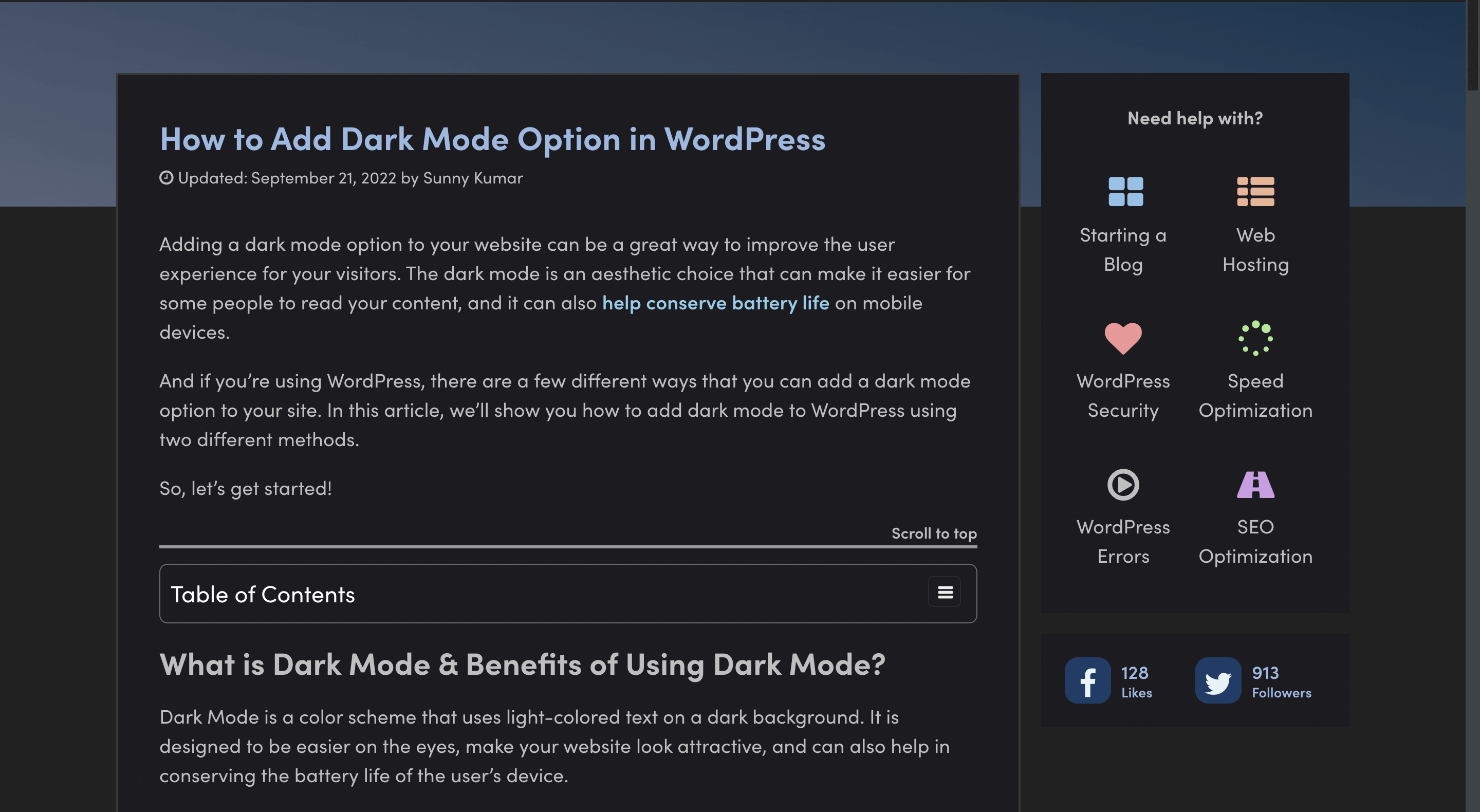 adding dark mode in wordpress, dark mode, dark mode in wordpress, how to add dark mode